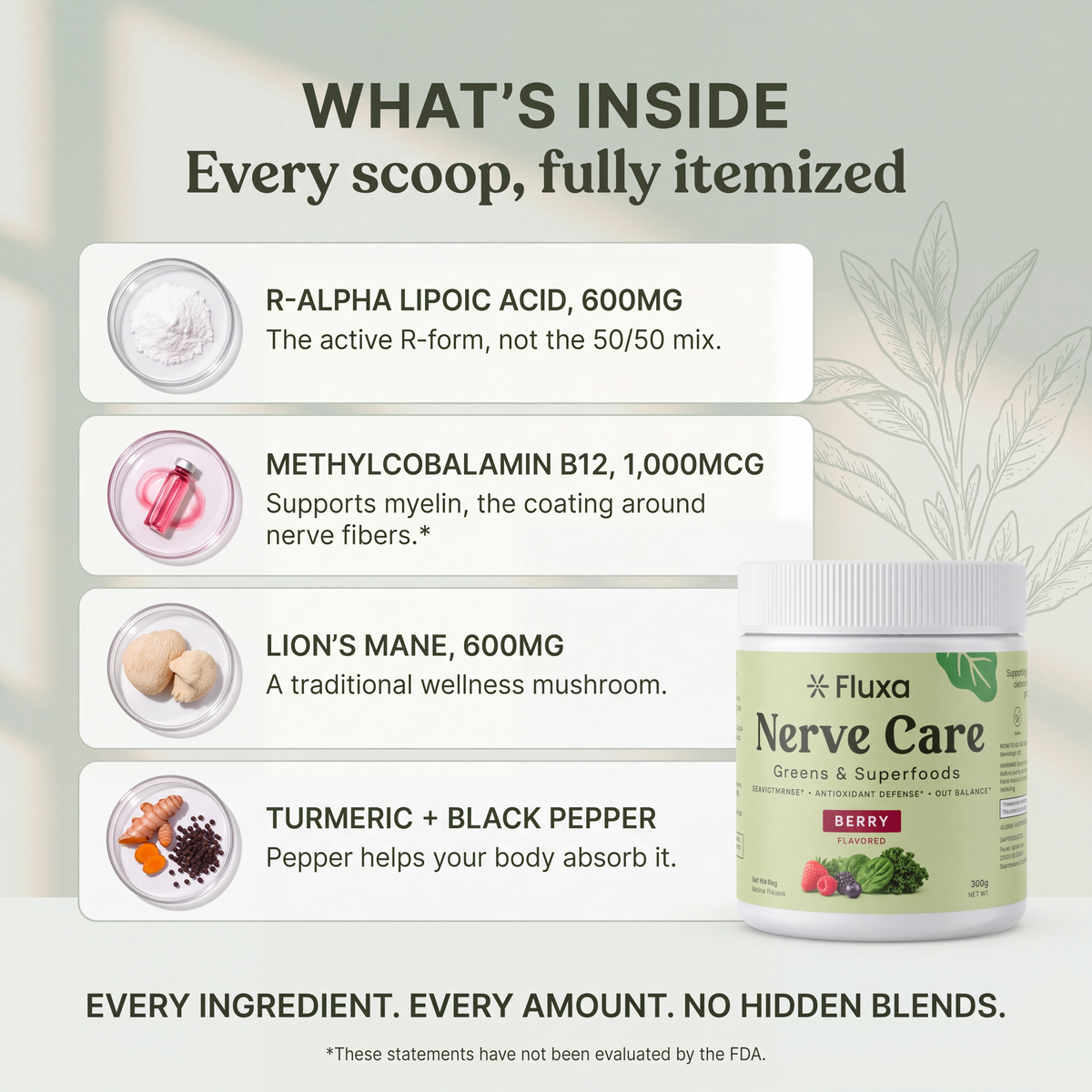 Fluxa Nerve Care - Nerve Support Greens & Superfoods